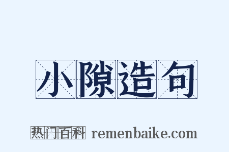 小隙造句是什么意思的图片